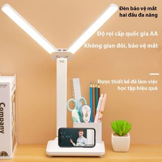 Đèn Học Để Bàn Gấp Gọn Tích Điện Chống Cận 3 Chế Độ Ánh Sáng Công Suất Lớn Tích Hợp Hộp Đựng Bút PT Smart