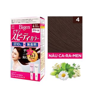 Kem nhuộm tóc Bigen Speedy Color Cream Hoyu màu 4 nâu Caramen - Hachi Hachi Japan Shop giá sỉ
