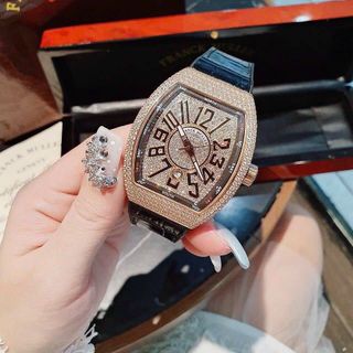 ĐỒNG HỒ NAM CƠ SIÊU CẤP F.RANK MU.LLER HỘT XOÀN ĐEN