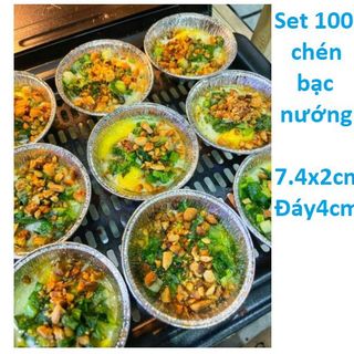 SET 100 CHÉN GIẤY BẠC NƯỚNG BÁNH TART TRỨNG - SET 100 BÁT BẠC GIÁ SỈ