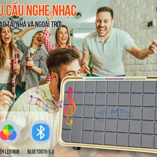 Loa Di Động Karaoke CS300 Kèm 2 Micro Không Dây Âm Thanh Trầm Ấm, Bass Căng Kết Nối Bluetooth, AUX, USB, Thẻ Nhớ, Dung Lượng Pin 3000mAh