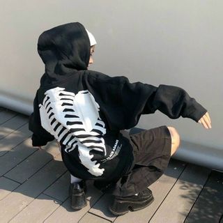 Áo Hoodie nỉ bông ,áo khoác chui trùm đầu in hình BỘ XƯƠNG form rộng Ulzzang cá tính Unisex nam nữ 2 màu đen,xanh rêu