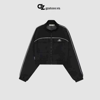 Áo khoác dù nữ phối mí, logo thêu, chất dù xịn 2 lớp croptop cánh dơi.hot trendd
