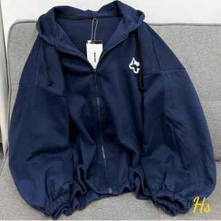 Áo Khoác nhẹ nam nữ form rộng in nơ chất nỉ bông mềm mịn tay phồng nón to 2 lớp hot trend