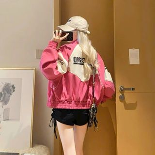 Áo Khoác Dù Nữ Dáng Lửng Logo KIV Siêu Cá Tính Chất Dù 2 Lớp In Hình Siêu Ngầu Mẫu Mới Cực Hot