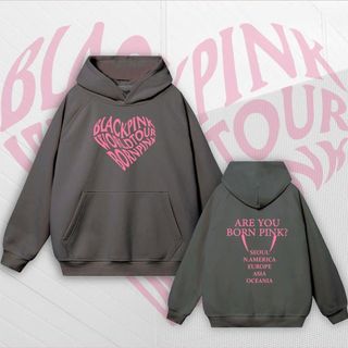 Áo hoodie Nam Nữ Blackpink hot trend, Áo khoác hoodie tròng đầu form rộng thời trang nam nữ có nón to rộng hai lớp vải d
