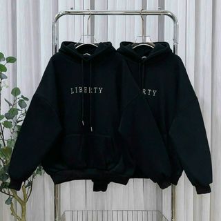 Áo hoodie Nam Nữ LIBERTYY thu đông form rộng phối túi - áo khoác nỉ chui đầu có mũ mặc chống nắng đi chơi hàng đẹp