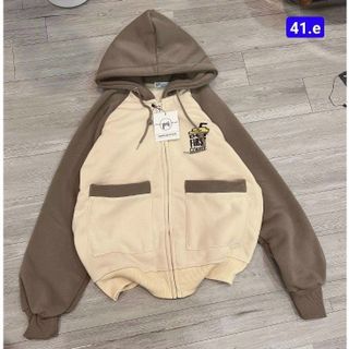 ÁO KHOÁC NỈ NỮ CHẤT NỈ NGOẠI TRƠN IN DUT FIRST THÊU TÚI HỘP THỜI TRANG