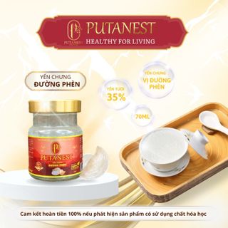 Hộp Quà 6 hũ Yến Sào Đường Phèn hàm lượng 35% yến Putanest