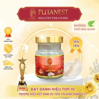 Hộp Quà 6 hũ Yến Sào Đường Phèn hàm lượng 35% yến Putanest