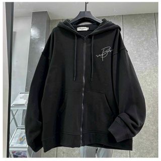 Áo khoác hoodie & sweater nam nữ kiểu dây kéo logo chữ B cực ngầu, ÁO có nón rộng thoải mái thời trang