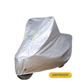 OXM1 - Bạt trùm che phủ xe máy chống nắng nóng mưa gió bụi bẩn loại dày chống thấm nước, kích thước to che được xe sh