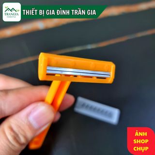 Dao Cạo Râu 2 Lưỡi Thái Lan Cán Vàng Star (Vỉ 10 cây - Thùng 300 Vỉ)
