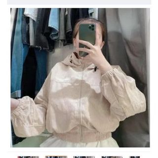 Áo Khoác Nhung Gân Nữ Form Rộng Mẫu Trơn Siêu Xinh Thời Trang