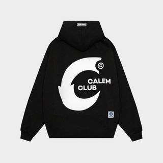 Áo Khoác Hoodies Nam Nữ Kiểu Tròng đầu Nón Lớn From Rộng In Nổi Chữ C ( calem club) Cá Tính Mẫu Mới Thời Trang Hót Trend