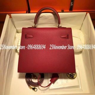 𝐓𝐮́𝐢 𝐗𝐚́𝐜𝐡 Nữ Cao Cấp 𝐊𝐞𝐥𝐥𝐲 𝐝𝐚 𝐞𝐩𝐬𝐨𝐧 - Màu Đỏ - Size 25cm