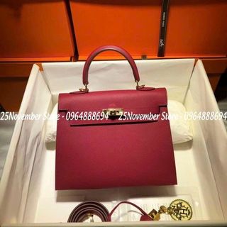 𝐓𝐮́𝐢 𝐗𝐚́𝐜𝐡 Nữ Cao Cấp 𝐊𝐞𝐥𝐥𝐲 𝐝𝐚 𝐞𝐩𝐬𝐨𝐧 - Màu Đỏ - Size 25cm