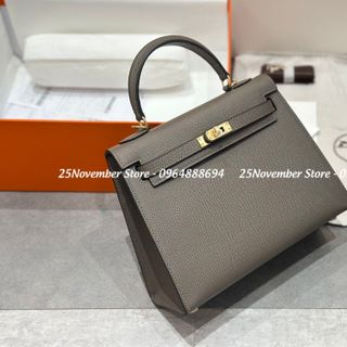 𝐓𝐮́𝐢 𝐗𝐚́𝐜𝐡 Nữ Cao Cấp 𝐊𝐞𝐥𝐥𝐲 𝐝𝐚 𝐞𝐩𝐬𝐨𝐧 - Màu Ghi  - Size 25cm
