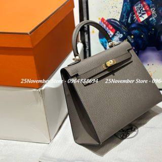 𝐓𝐮́𝐢 𝐗𝐚́𝐜𝐡 Nữ Cao Cấp 𝐊𝐞𝐥𝐥𝐲 𝐝𝐚 𝐞𝐩𝐬𝐨𝐧 - Màu Ghi  - Size 25cm