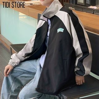 Áo Khoác Dù Cổ Bẻ Nam Nữ DESIRE Khoá Kéo Chất Dù 2 Lớp Dày Dặn