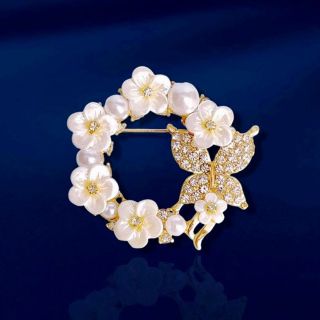 Ghim Cài Áo Hình Hoa Đính Ngọc Trai Nhân Tạo Thời Trang thiết kế riêng dành cho nữ