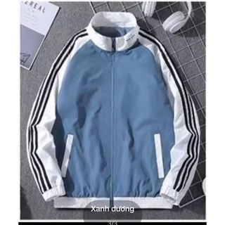 Áo Khoác Dù Nam Nữ 2 Lớp Phong Cách Hàn Quốc Không Nón Phối Sọc Tay Áo Siêu Hot Trend(CÓ SẴN)