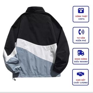 Áo Khoác Dù 2 Lớp Vải Mero Phối 3 Màu Siêu Chất Phong Cách Hàn Quốc Thể Thao Cao Cấp Hot Trend