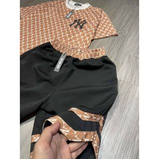 Đồ Bộ Thể Thao - Set Bộ Đồ Nam In Chữ Logo NY Thun Lạnh Cotton Tay Ngắn + Quần Short