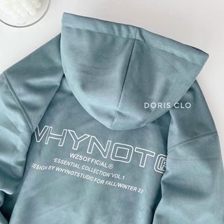 Áo Hoodie Nón Chui Trùm Đầu Nữ Nam Thêu Chữ WZS Unisex Chất Vải Nỉ Poly Thời Trang