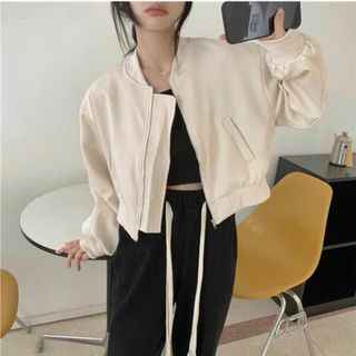 Áo Khoác Bomber Dù Lửng Nữ Áo Trơn Thời Trang Cho Các Bạn Teen Teen