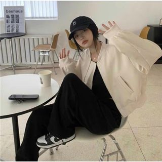 Áo Khoác Bomber Dù Lửng Nữ Áo Trơn Thời Trang Cho Các Bạn Teen Teen