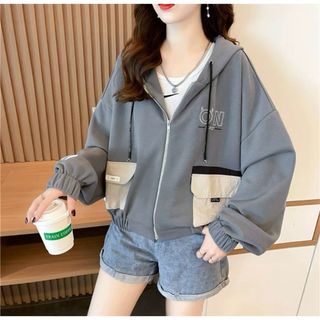 ÁO KHOÁC NỈ DÁNG LỬNG THÊU CHỮ ON CÓ TÚI HỘP SIÊU ĐẸP PHONG CÁCH