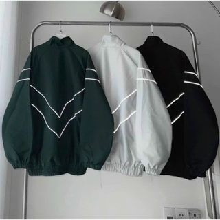 Áo khoác dù Dạ quang Nam Nữ cổ trụ 2 lớp logo thêu WZS thể thao phong cách hàn