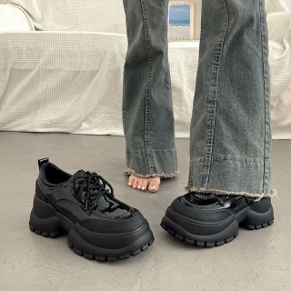 Giày da nhỏ Mary Jane đế cao 5cm thời trang phiên bản Hàn Quốc mùa xuân 2024