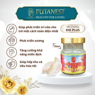 Hộp Quà 6 hũ Yến Sào Kid Plus hàm lượng 35% yến Putanest