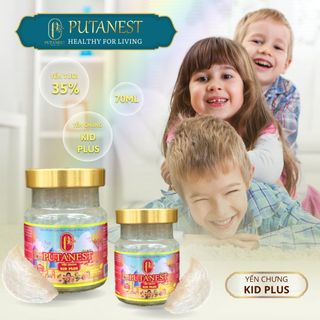 Hộp Quà 6 hũ Yến Sào Kid Plus hàm lượng 35% yến Putanest