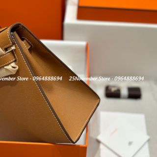 𝐓𝐮́𝐢 𝐗𝐚́𝐜𝐡 Nữ Cao Cấp 𝐊𝐞𝐥𝐥𝐲 𝐝𝐚 𝐞𝐩𝐬𝐨𝐧 - Màu Nâu - Size 25cm