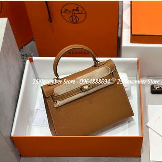 𝐓𝐮́𝐢 𝐗𝐚́𝐜𝐡 Nữ Cao Cấp 𝐊𝐞𝐥𝐥𝐲 𝐝𝐚 𝐞𝐩𝐬𝐨𝐧 - Màu Nâu - Size 25cm