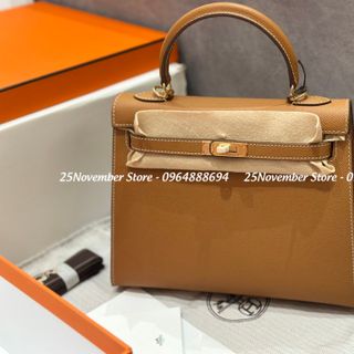 𝐓𝐮́𝐢 𝐗𝐚́𝐜𝐡 Nữ Cao Cấp 𝐊𝐞𝐥𝐥𝐲 𝐝𝐚 𝐞𝐩𝐬𝐨𝐧 - Màu Nâu - Size 25cm