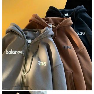 Áo Khoác Dây kéo Hình Thêu 336 Siêu Đẹp Tay Phồng Nón 2 lớp Form Rộng Unisex Dáng HànN