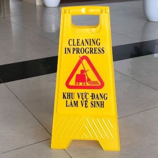 Biển Báo chữ A nhựa ABS Khu Vực Đang Thi Công