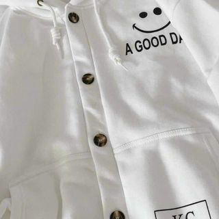 Áo khoác nỉ cadigan nữ A GOOD DAY áo khoác phối nút trơn dày dặn phong cách dễ thương