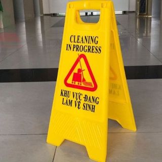 Biển Báo chữ A nhựa ABS Khu Vực Đang Thi Công