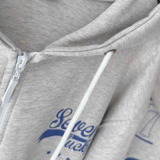 Áo khoác hoodie zip Nữ Nam logo in Seven 07 cá tính chất nỉ nón 2 lớp cực trend