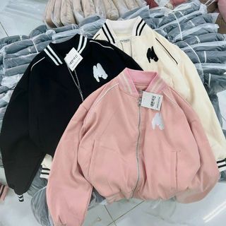 Áo Khoác Nhẹ Nữ Kiểu Lửng Họa Tiết Chữ M Chất Da Lộn Mềm Mịn Cao Cấp 2 Lớp Lót Dù Sang Xịn Mịn