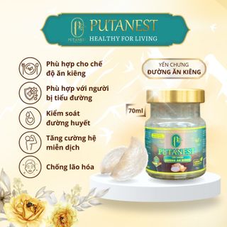 Hộp Quà 6 hũ Yến Sào Đường ăn kiêng hàm lượng 35% yến Putanest