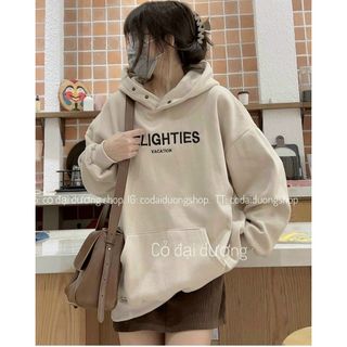 Áo Khoác NỈ Hoodie Nam Nữ DELIGHTIES Có Nút Bấm