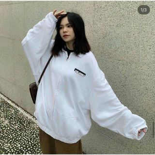 Áo khoác nỉ ngoại cổ bẻ basic thêu chữ the middle unisex ulzzang nam nữ