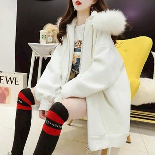 [Hot] Áo Khoác Hoodies Nữ Chất Nỉ Lông Hạng 1_Nón Lót Lông Vàng Lông Vũ Siêu Ấm Cho Mùa Đông Thiết Kế Thời Trang Trẻ