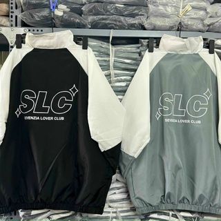 ÁO KHOÁC DÙ NAM NỮ 2 LỚP IN CHỮ SLC ÁO FORM RỘNG THOẢI MÁI PHONG CÁCH HÀN QUỐC